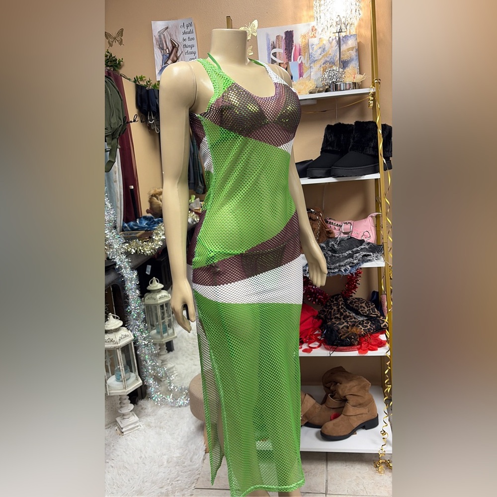 Green Cover up Dress